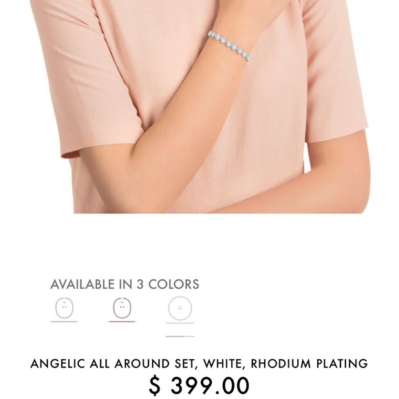 SWARVOSKI ANGELIC NECKLACE BRACELET EARRING SET - Picture 2 of 6